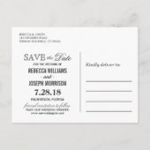 Summer Beach Photo Starfish Weddenschap Save the D Aankondigingskaart (Achterkant)