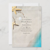 Summer Beach QR Code RSVP Faire-part de mariage (Devant)