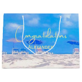 Summer Beach Retirement Party Groot Cadeauzakje (Voorkant)