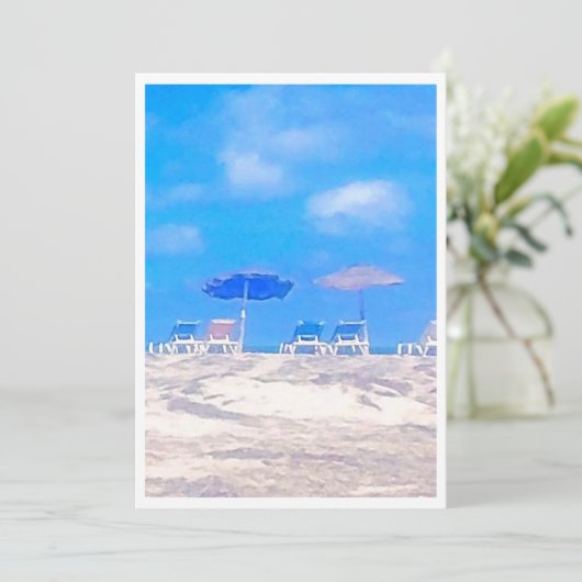 Summer Beach Retirement Party Invitation (Debout devant)