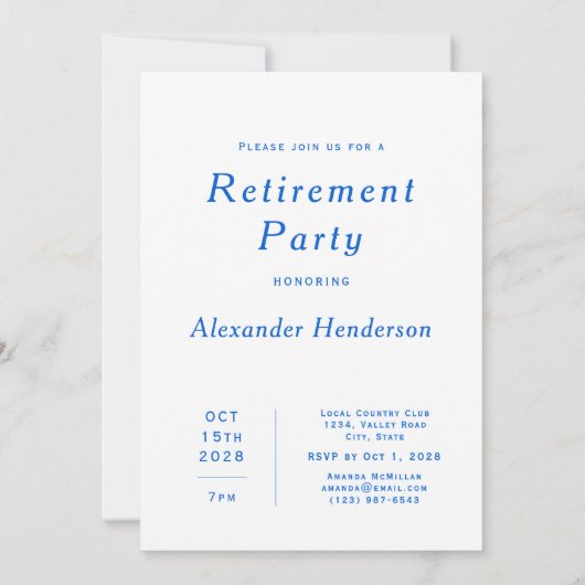 Summer Beach Retirement Party Invitation (Dos)