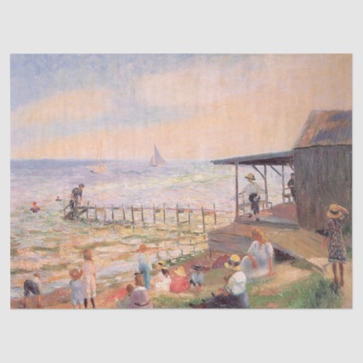 Summer Beach Scene Tissuepapier (Voorkant)