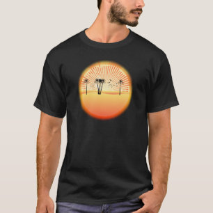 Summer Beach Scene: Vectortekening T-shirt