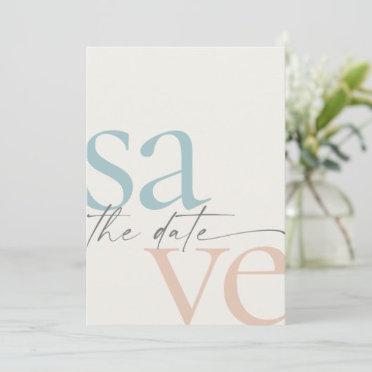 Summer Beach Simple Photo Save The Date (Debout devant)