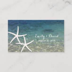 Summer Beach Starfish Wedding Website Insert Kaart