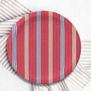 Summer Beach Stripes Papieren Bordje
