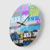 Summer Beach Time Fun Grote Klok (Hoek)