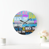 Summer Beach Time Fun Grote Klok (Huis)