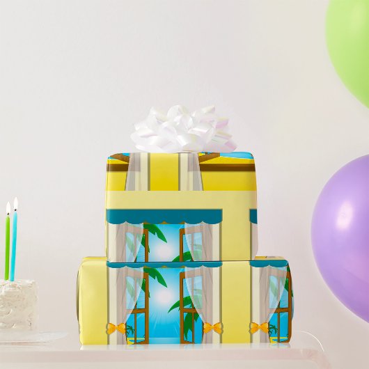 Summer Beach Uitzicht Cadeaupapier