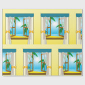 Summer Beach Uitzicht Cadeaupapier (Vlak)