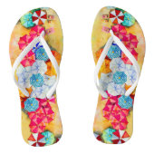 Summer Beach Umbrellas Teenslippers (Voetbed)