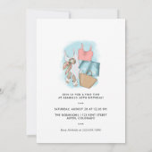 Summer Beach Vacances Anniversaire Fête Invitation (Dos)