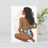 Summer Beach Vacances Anniversaire Fête Invitation (Debout devant)