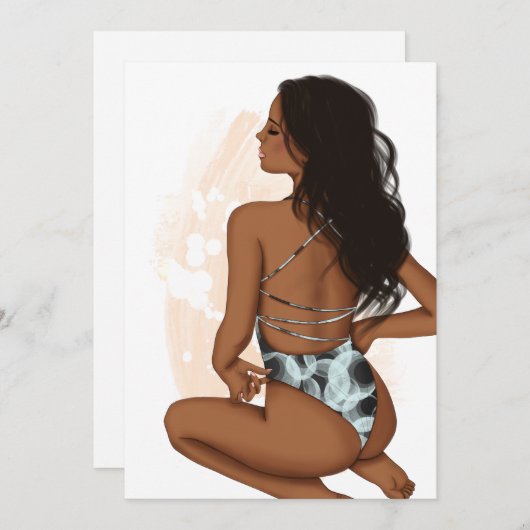 Summer Beach Vacances Anniversaire Fête Invitation (Devant / Derrière)