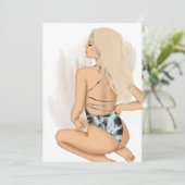 Summer Beach Vacances Anniversaire Fête Invitation (Debout devant)