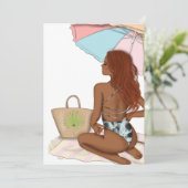 Summer Beach Vacances Anniversaire Fête Invitation (Debout devant)