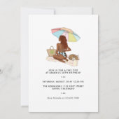Summer Beach Vacances Anniversaire Fête Invitation (Dos)