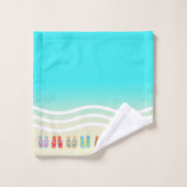 Summer Beach Vagues Flip Flops (Gant de toilette)