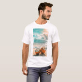 Summer Beach Vibes Coco Boisson Graphique T-Shirt (Devant entier)