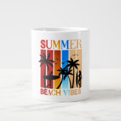 Summer Beach Vibes Extra Grote Beker (Voorkant)