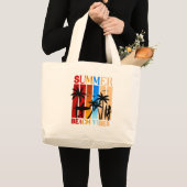 Summer Beach Vibes Grote Tote Bag (Voorkant (product))