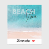 Summer Beach Vibes Quote Ocean Sand Vinyl Stickers (Vel)