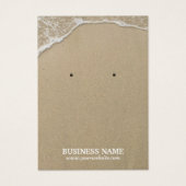 Summer Beach Water & Sand Earring Display Visitekaartjes (Voorkant)