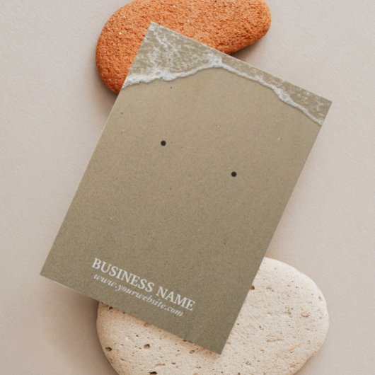 Summer Beach Water & Sand Earring Display Visitekaartjes