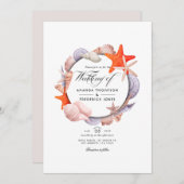 Summer Beach Wedding Invitation (Devant / Derrière)