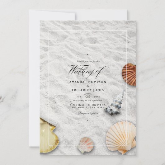 Summer Beach Wedding Invitation (Devant)