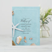 Summer Beach Wedding Invitation (Debout devant)