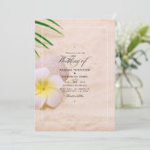 Summer Beach Wedding Invitation Kaart (Staand voorkant)