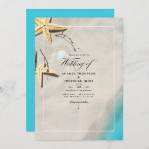 Summer Beach Wedding Invitation Kaart