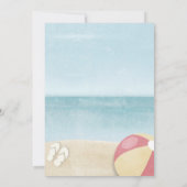 Summer Beach Wedding Invitations Kaart (Achterkant)