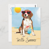 Summer Beagle Briefkaart (Voorkant / Achterkant)