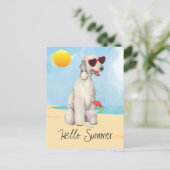 Summer Bedlington Terrier Briefkaart (Staand voorkant)