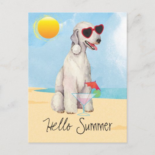 Summer Bedlington Terrier Briefkaart (Voorkant)