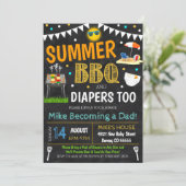 Summer Beer Baby shower Invitation Kaart (Staand voorkant)