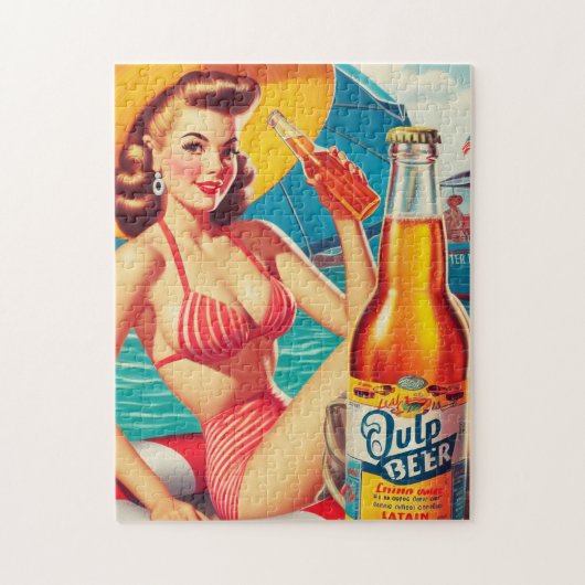 Summer Beer Pin-up Legpuzzel (Verticaal)