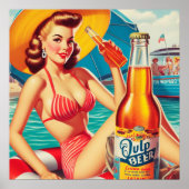 Summer Beer Pin-up Poster (Voorkant)