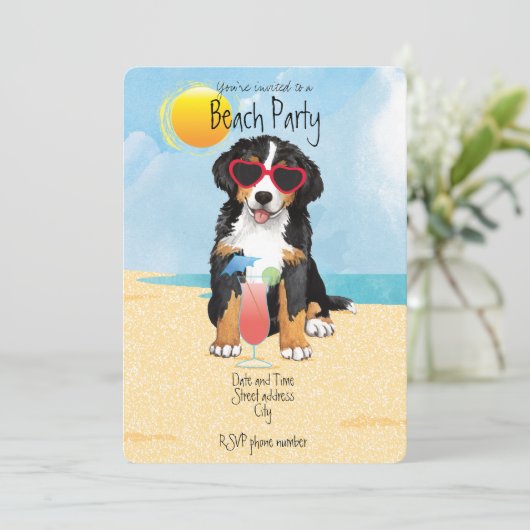 Summer Berner Beach Party Invitation (Debout devant)