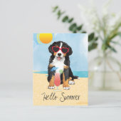 Summer Bernese Mountain Dog Briefkaart (Staand voorkant)