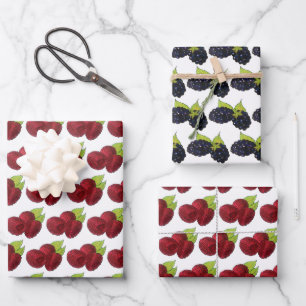 Summer Berries Brafrabes Blackberry Berry Fruit Inpakpapier Vel