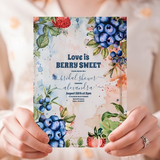 Summer Berry Sweet Strawberry Vrijgezellenfeest Kaart