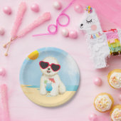 Summer Bichon Frise Papieren Bordje (Feest)
