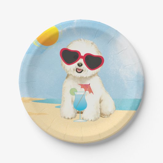 Summer Bichon Frise Papieren Bordje (Voorkant)