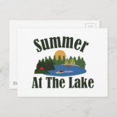 Summer bij Lake Briefkaart (Voorkant / Achterkant)
