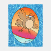 Summer Bird Surfer Fleece Blanket Deken (Voorkant)