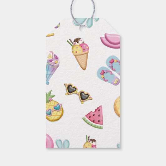 Summer Birthday - Bedankt voor het cadeauLabel (Achterkant)