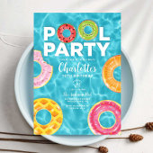 Summer Birthday Pool Party Invitation Kaart